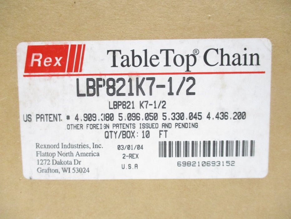REX LBP821K7-1/2 10' NSMP