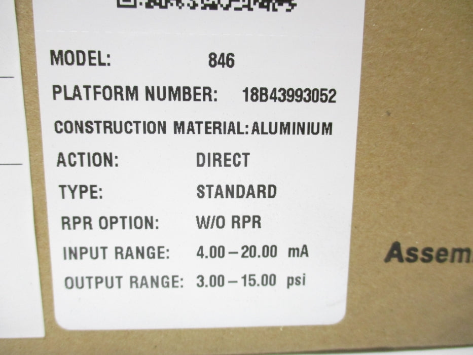 FISHER 846 NSMP