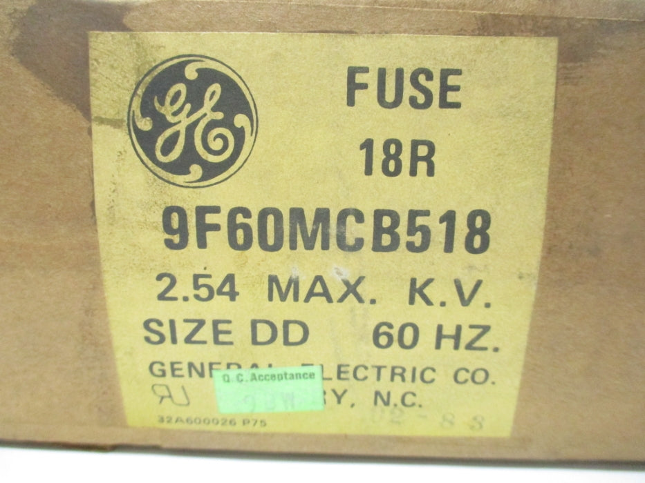 GENERAL ELECTRIC 9F60MCB518 2.54KV 18R NSFS