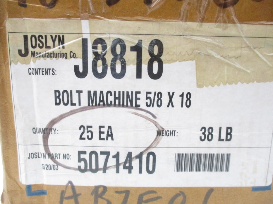 JOSLYN MANUFACTURING J8818 5071410 (PKG OF 25) NSFS