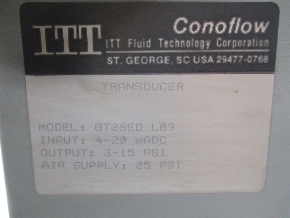 ITT GT28EDL89 3-15PSI UNMP