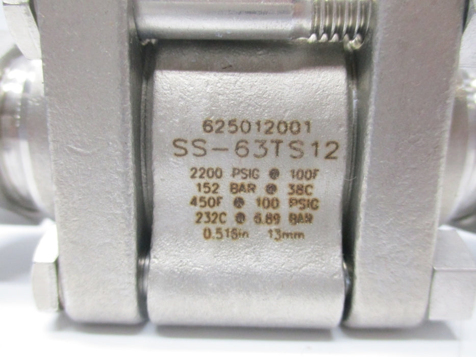 SWAGELOK SS-63TS12 2200PSI NSMP