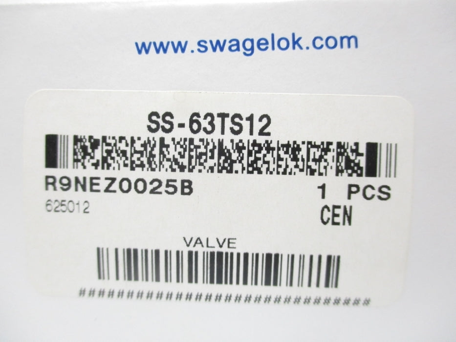 SWAGELOK SS-63TS12 2200PSI NSMP