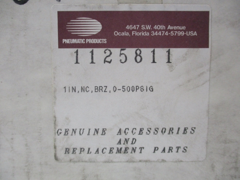 PNEUMATIC PRODUCTS 1125811 0-5000PSIG NSMP