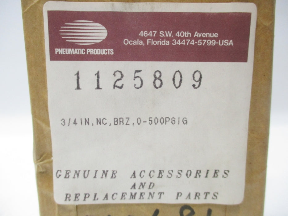 PNEUMATIC PRODUCTS 1125809 5000PSIG NSFS
