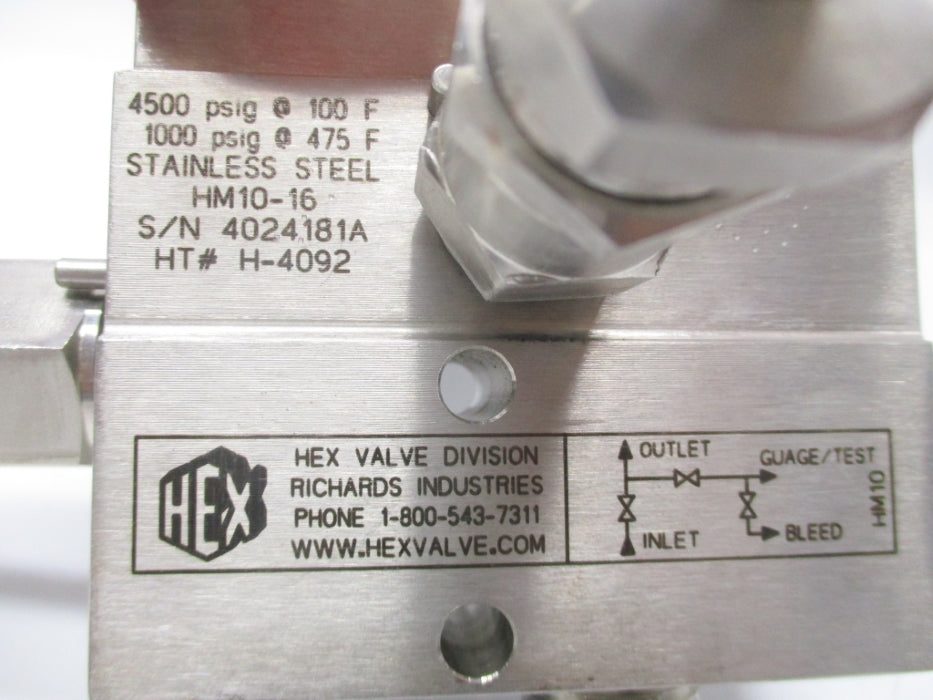 RICHARDS INDUSTRIES HM10-16 4500PSIG NSNP