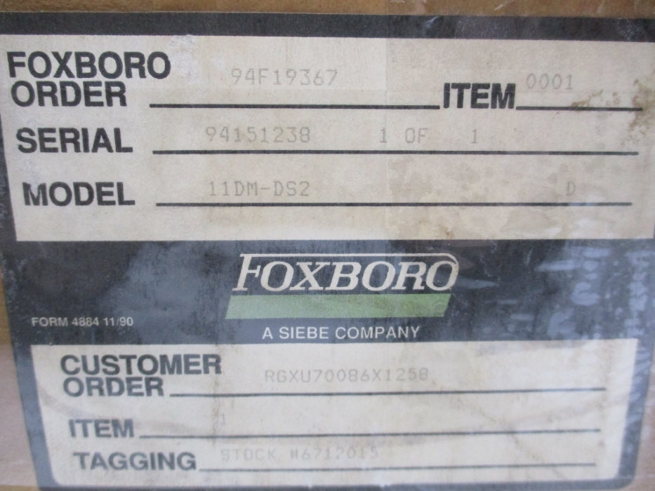 FOXBORO 11DM-DS2 0-1500PSI NSMP