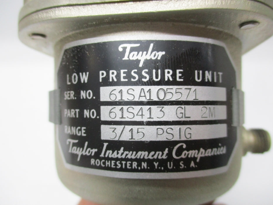 TAYLOR INSTRUMENT 61S413GL2M 3-15PSIG NSNP
