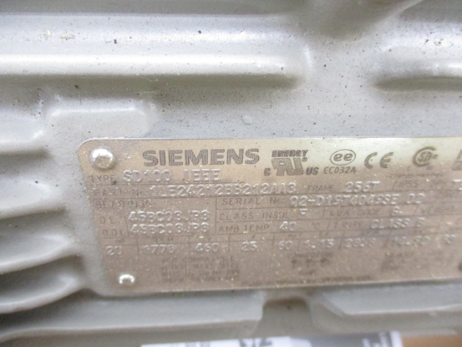 SIEMENS 1LE24212BB212AA3 255T  20HP NSMP