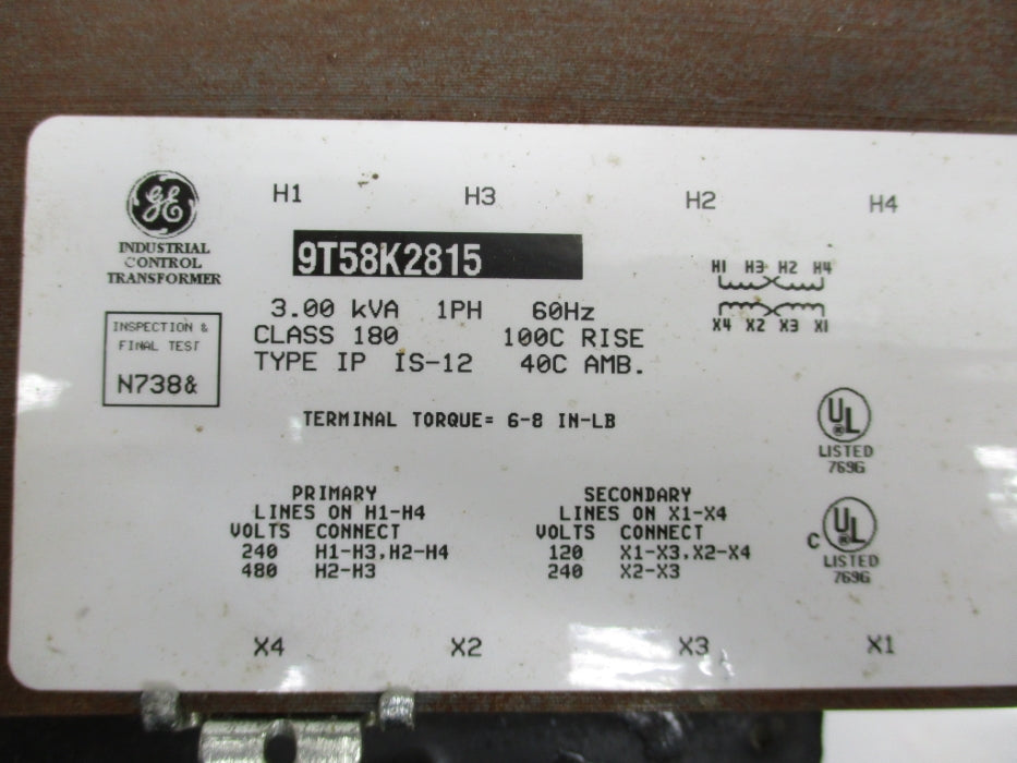 GENERAL ELECTRIC 9T58K2815 240/480V NSMP