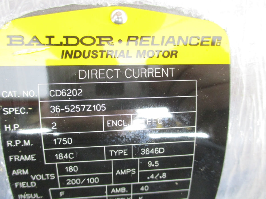 BALDOR CD6202 NSMP