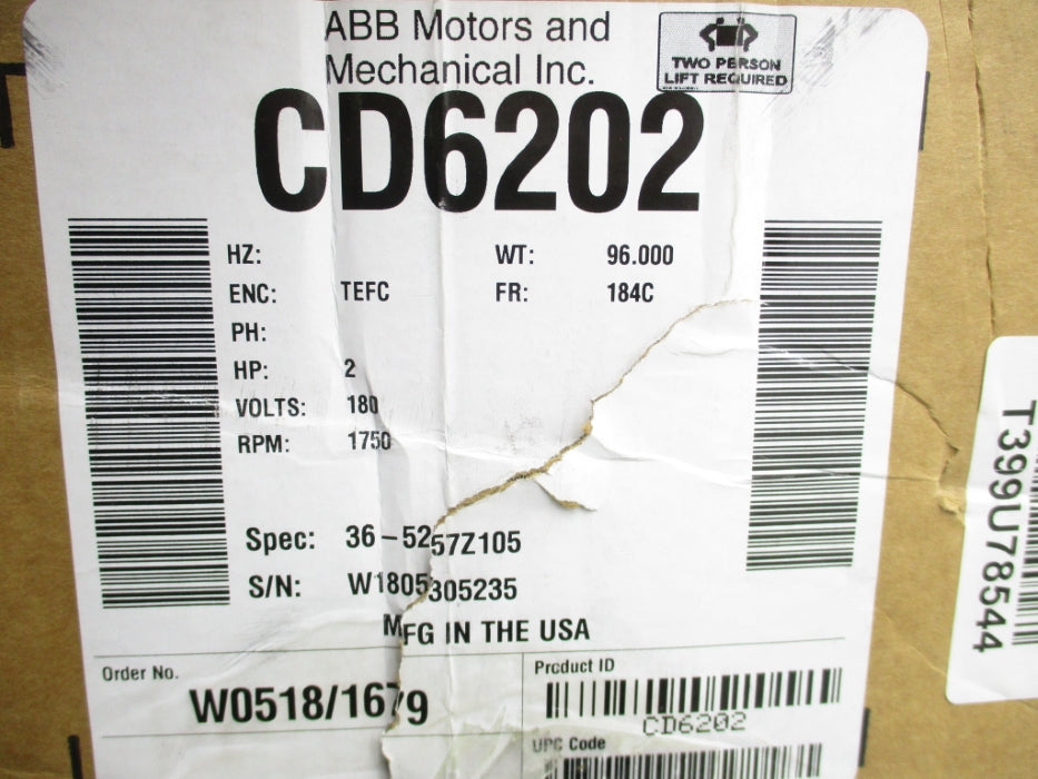 BALDOR CD6202 NSMP