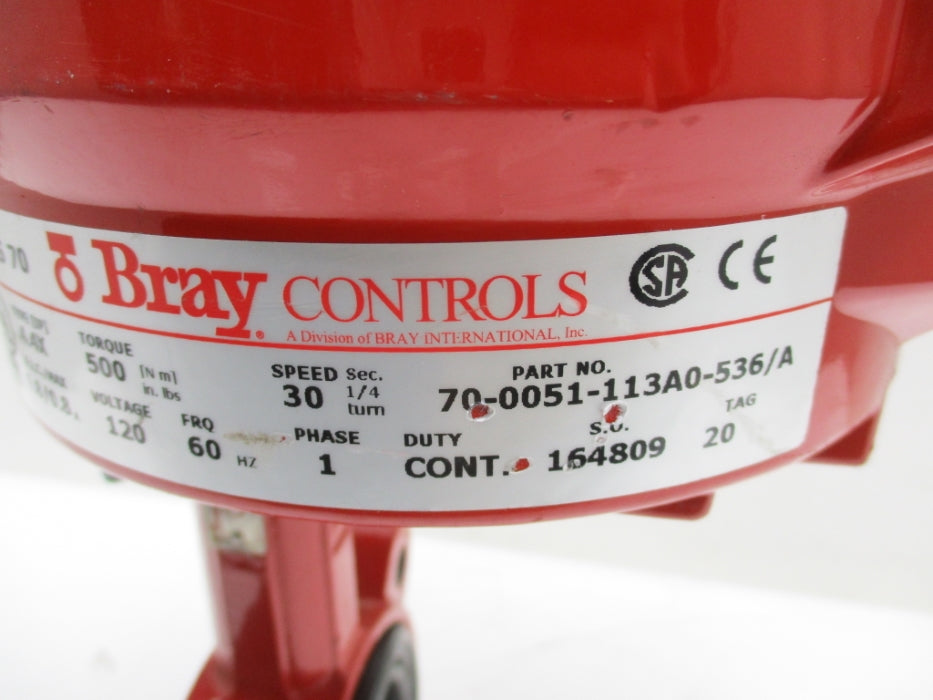 BRAY CONTROLS 70-0051-113A0-536/A NSNP