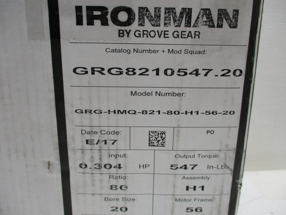 GROVE GEAR GRG8210547.20 NSMP