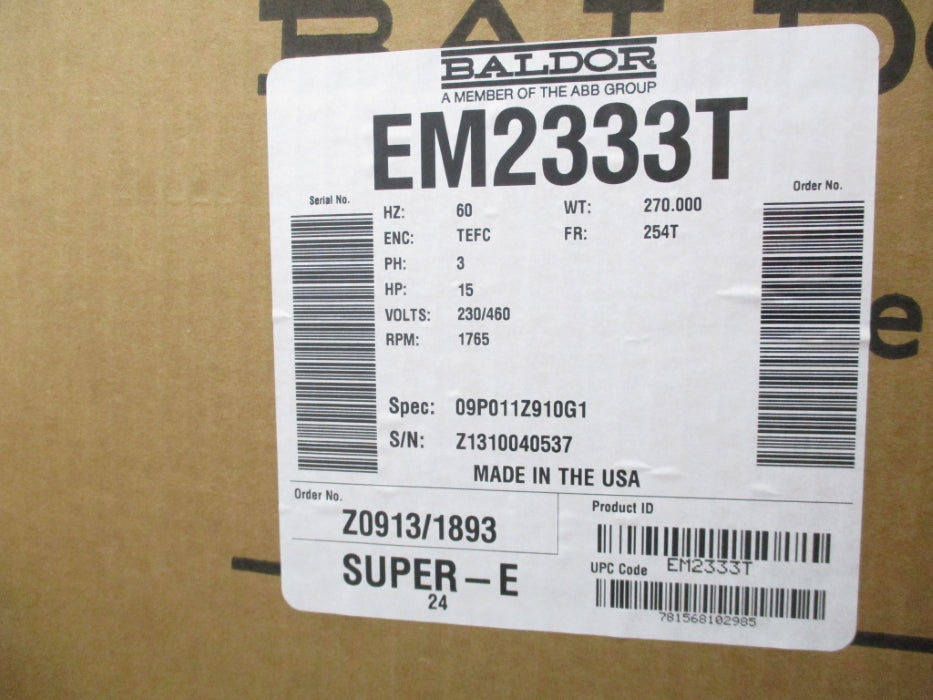 BALDOR EM2333T NSMP