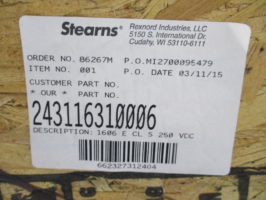 STEARNS 243116310006 1606 E CL S 250 NSMP