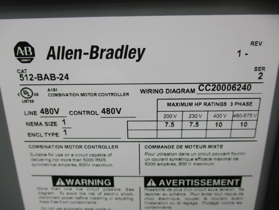 INDUSTRIAL SPARE PART 512BAB-24 SER. 2 NSNP
