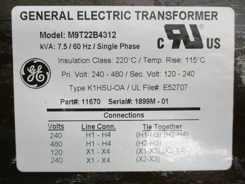 GENERAL ELECTRIC M9T22B4312 NSMP