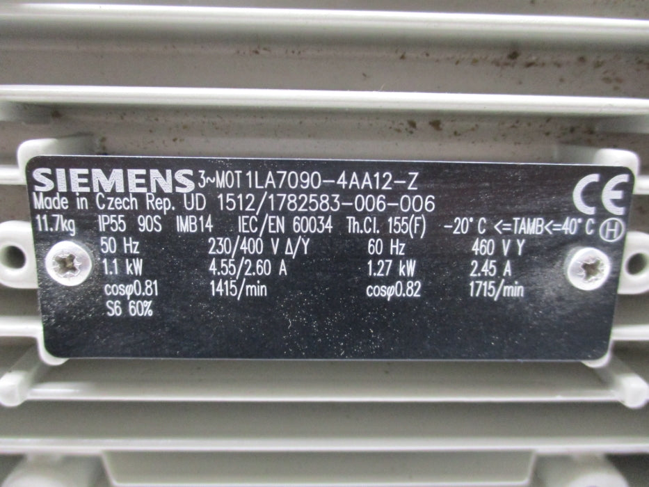 SIEMENS 1LA7090-4AA12-Z NSNP