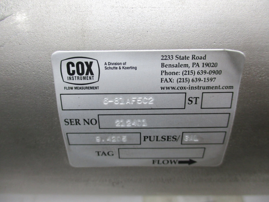 COX INSTRUMENT 6-81AF5C2 (B) NSNP