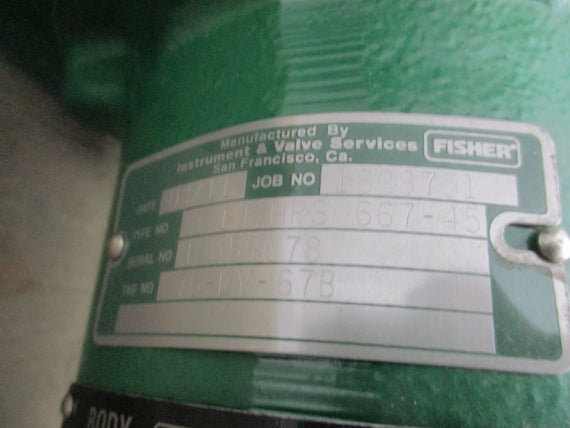 FISHER TYPE HPS W/ 667 ACTUATOR 3/4" NSNP