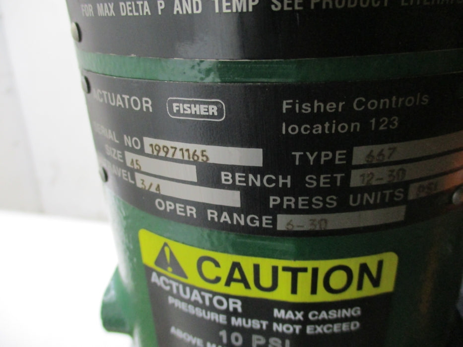 FISHER TYPE HPS W/ 667 ACTUATOR 3/4" NSNP