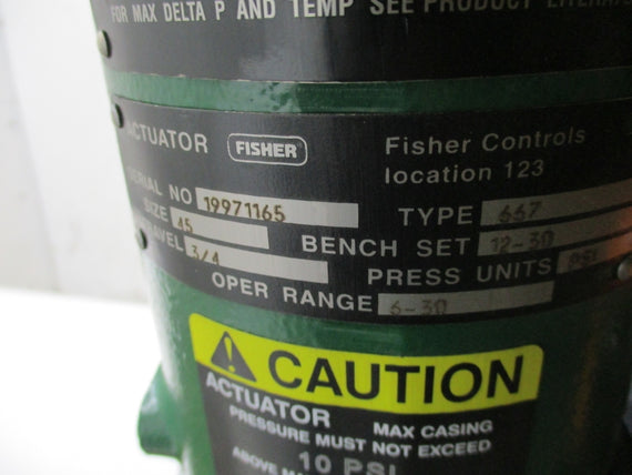 FISHER TYPE HPS W/ 667 ACTUATOR 3/4" NSNP