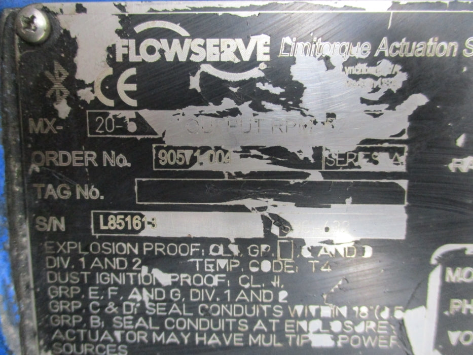 FLOWSERVE MX-20-OUTPUTRPM UNMP