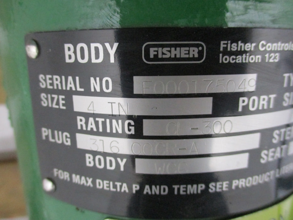 FISHER CONTROLS 4"TYPE FT FT316SST NSNP