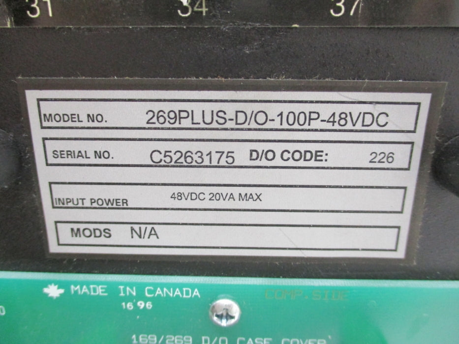 GENERAL ELECTRIC 269PLUSE-D/O-100P-48VDC NSMP