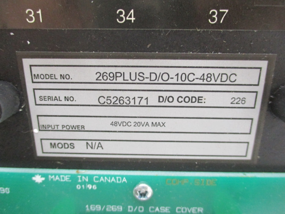 GENERAL ELECTRIC 269PLUSE-D/O-10C-48VDC NSMP