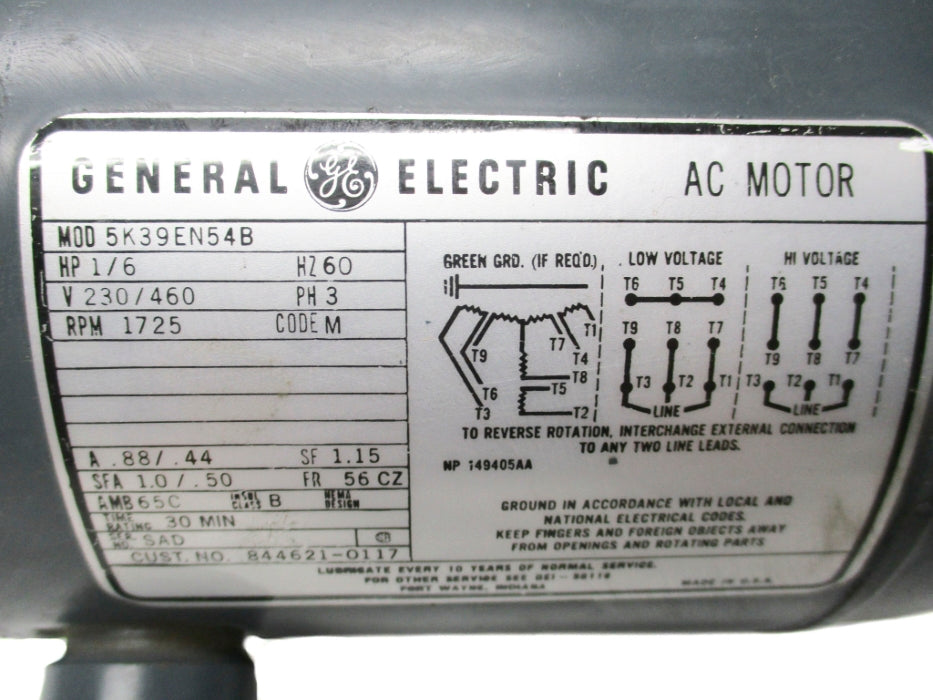 GENERAL ELECTRIC 5K39EN54B UNMP