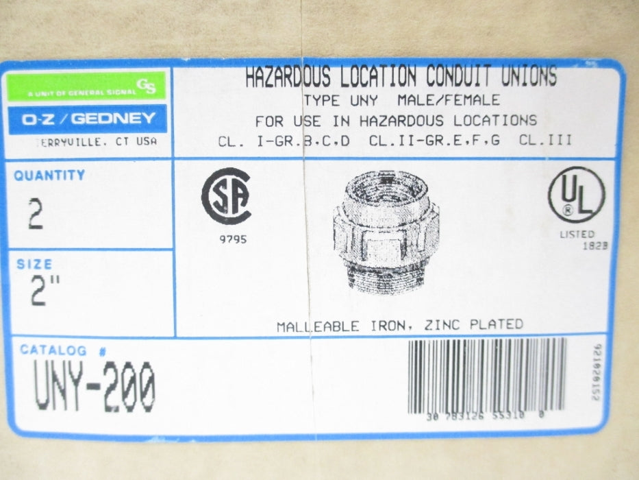 GENERAL SIGNAL UNY-200 (PKG OF 2) NSMP