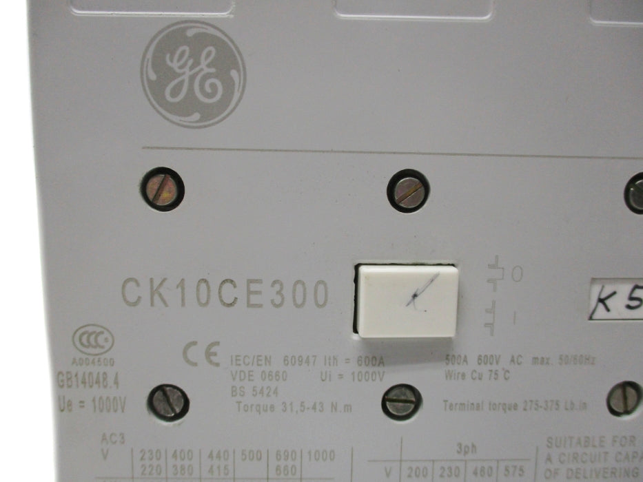 GENERAL ELECTRIC CK10CE300 UNMP