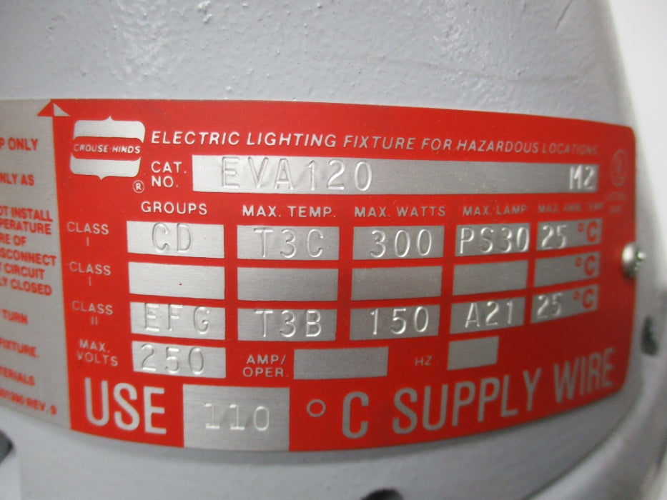 CROUSE HINDS EVA120 NSMP