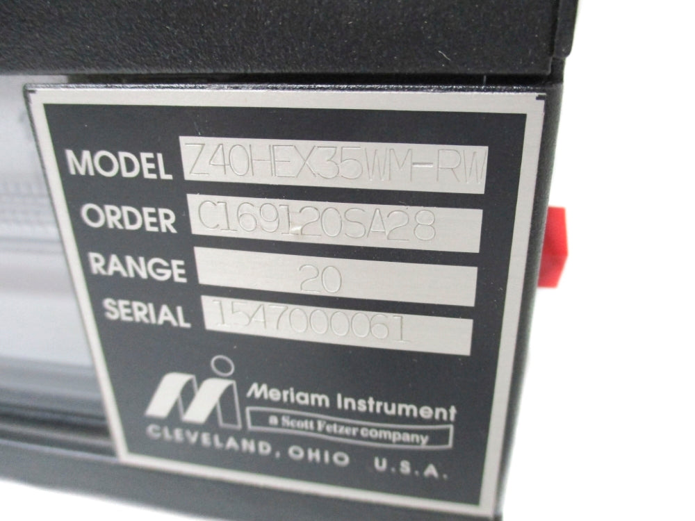 MERIAM INSTRUMENT Z40HEX35WM-RW NSNP
