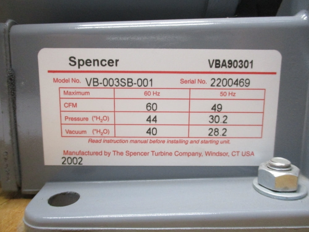 SPENCER VB-003SB-001 NSMP