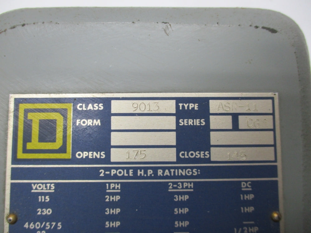 SQUARE D 9013ASR11 UNMP