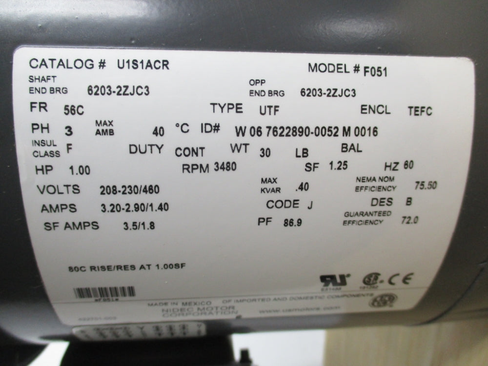 US MOTORS U1S1ACR F051 NSNP