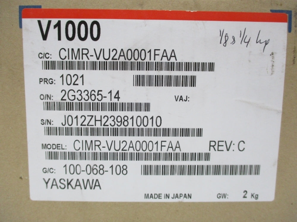 YASKAWA CIMR-VU2A0001FAA NSMP