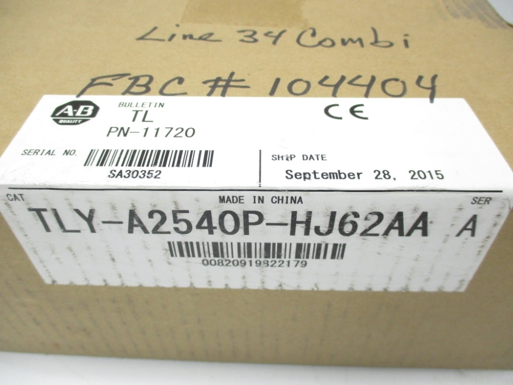 ALLEN BRADLEY TLY-A2540P-HJ62AA SER. A NSMP