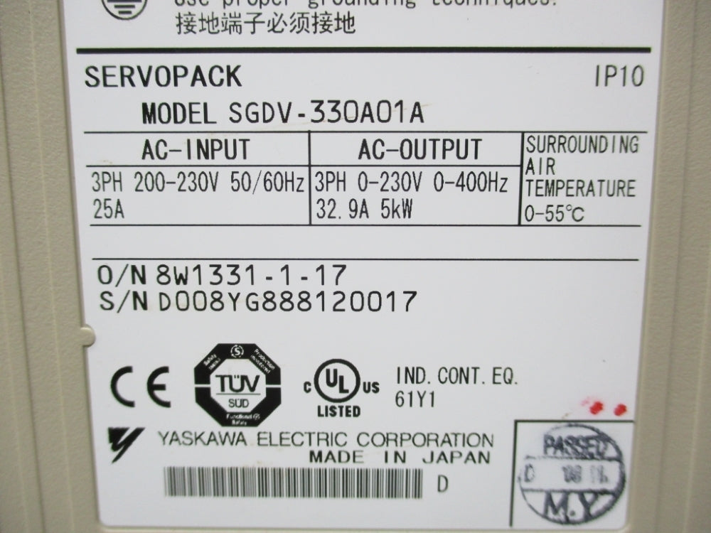 YASKAWA SGDV-330A01A NSMP