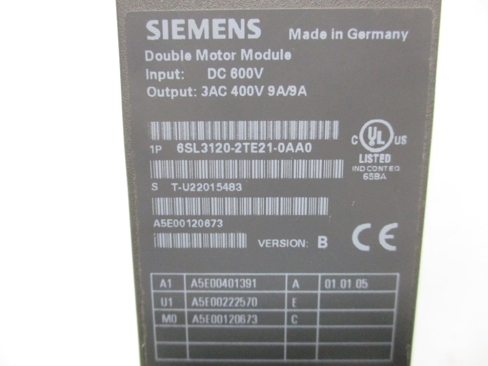 SIEMENS 6SL3120-2TE21-0AA0 NSNP
