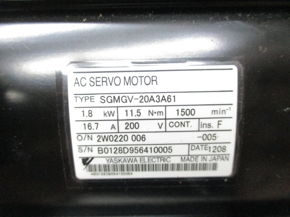 YASKAWA SGMGV-20A3A61 NSMP