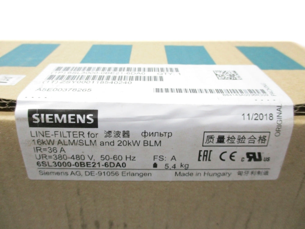 SIEMENS 6SL3000-0BE21-6DA0 380-480V 36A NSFS