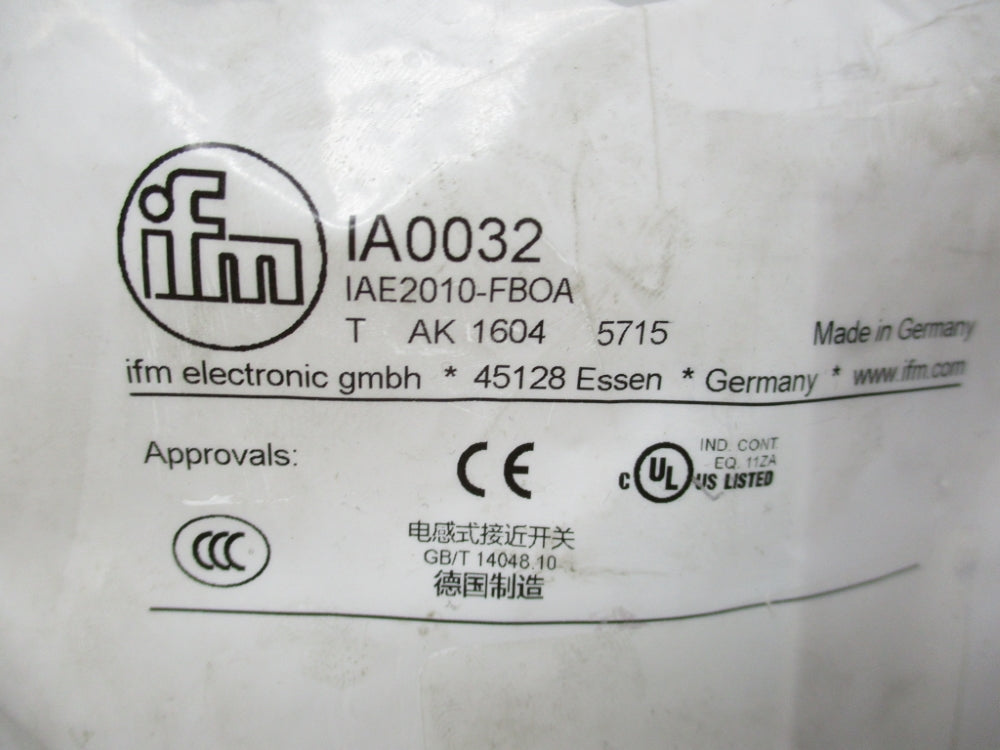 IFM EFECTOR IAE2010-FBOA 1A0032 250VAC/DC NSMP