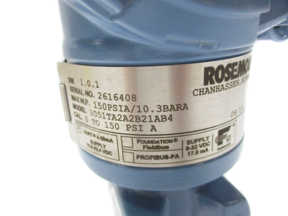ROSEMOUNT 3051TA2A2B21AB4 150PSI NSNP