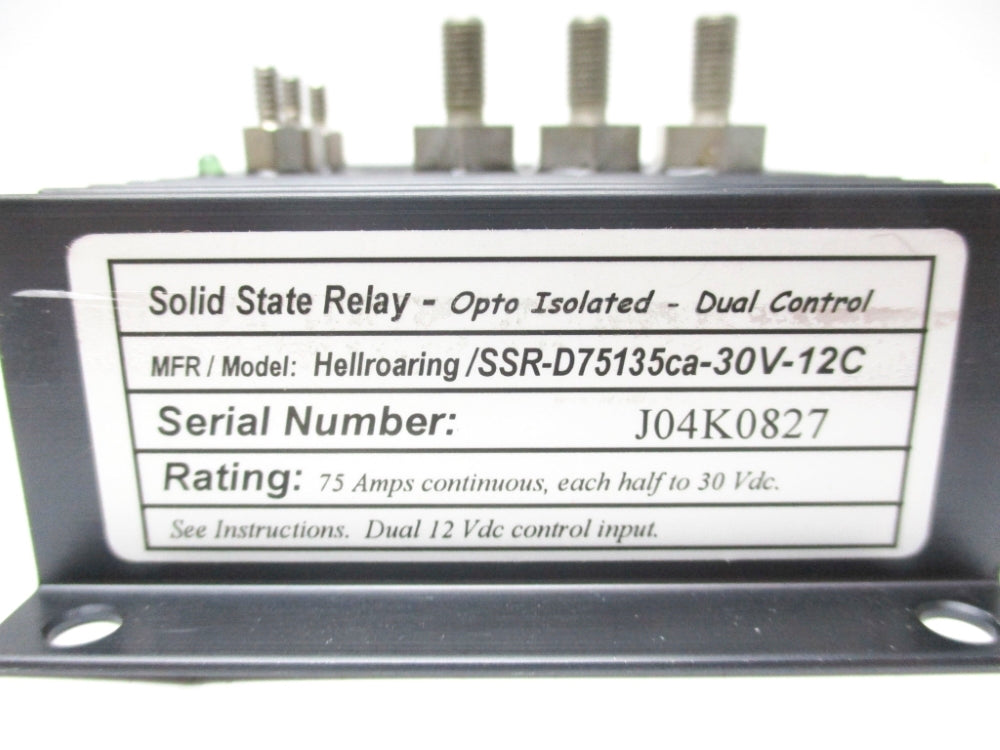 HELLROARING TECHNOLOGIES SSR-D75135CA-30V-12C 30VDC 75A NSNP