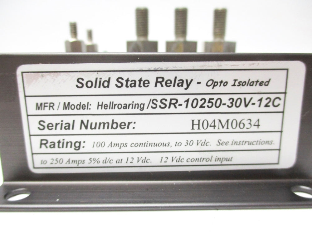 HELLROARING TECHNOLOGIES SSR-10250-30V-12C 30VDC 100A NSNP