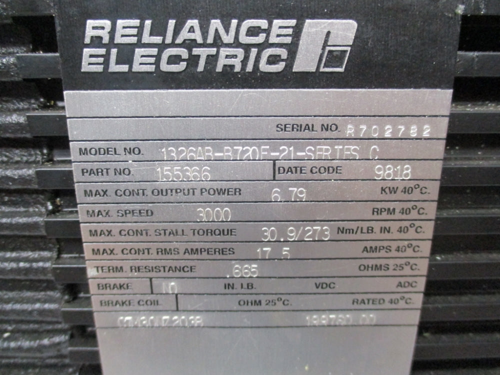 RELIANCE ELECTRIC 1326AB-B720E-21 SER. C NSNP